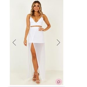 White co ord maxi BNWT